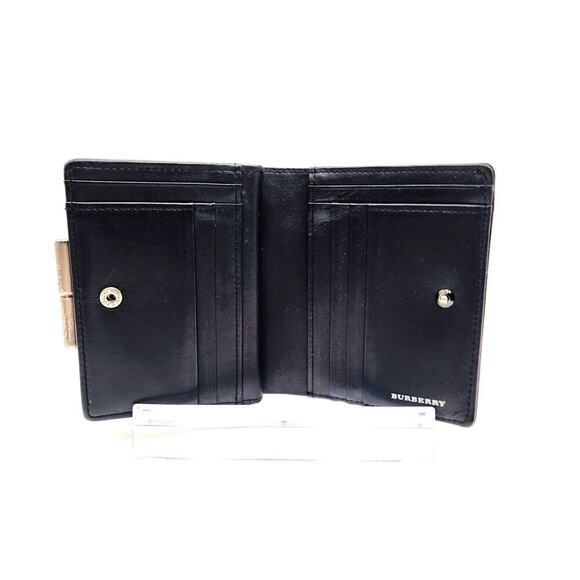 BURBERRY Black embossed patent leather kiss lock compact wallet - Picture 10 of 16